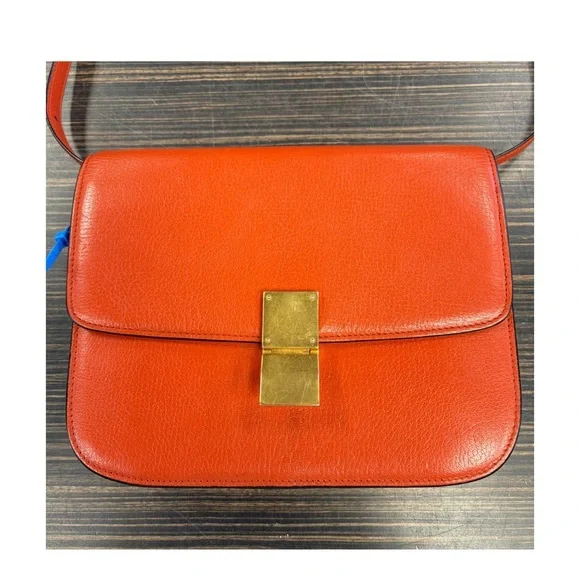 Celine Box Bag leather orange Bag - Picture 4 of 7